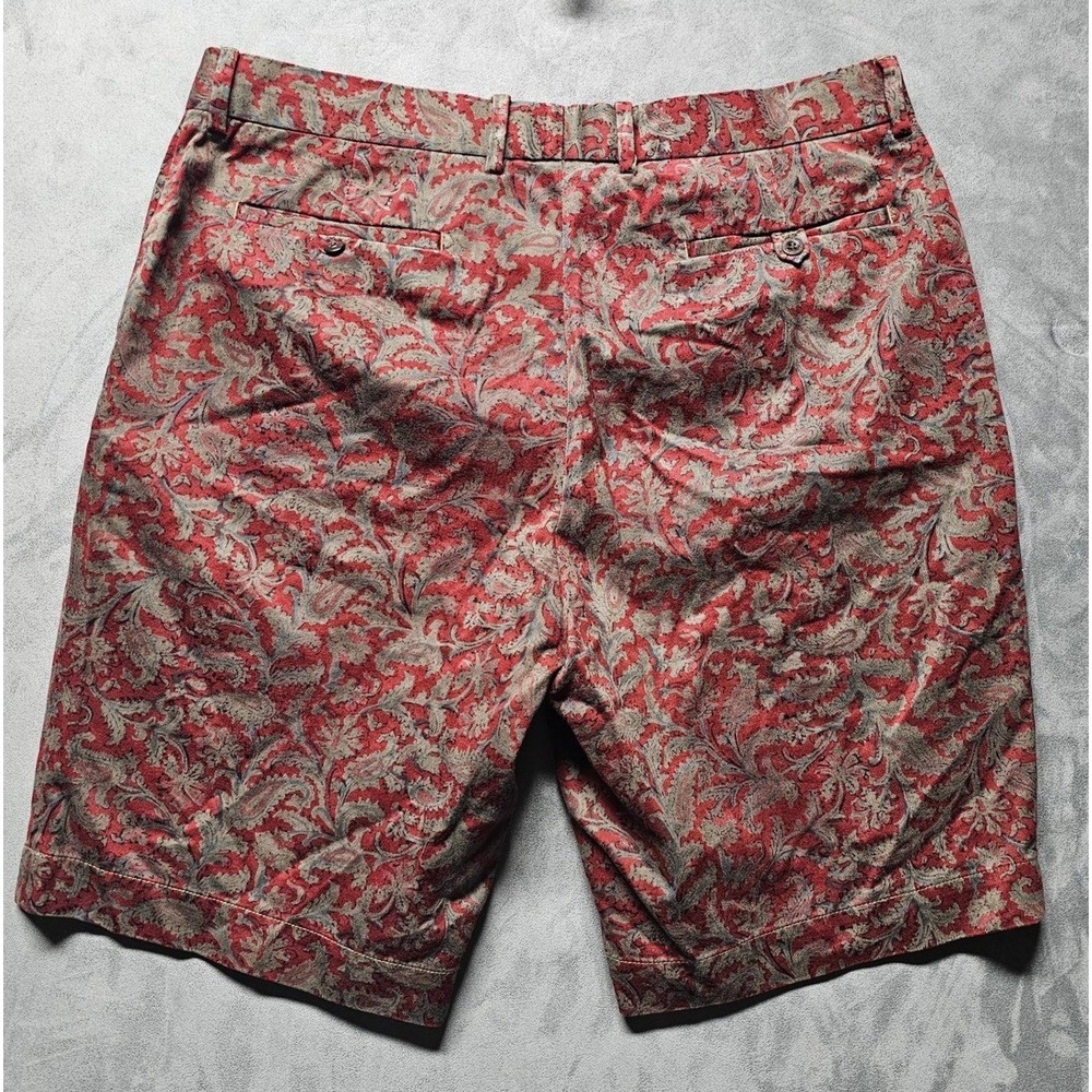 Polo Ralph Lauren Mens 36 Red Olive Paisley Cotton Chino Shorts 71567 - Picture 7 of 13